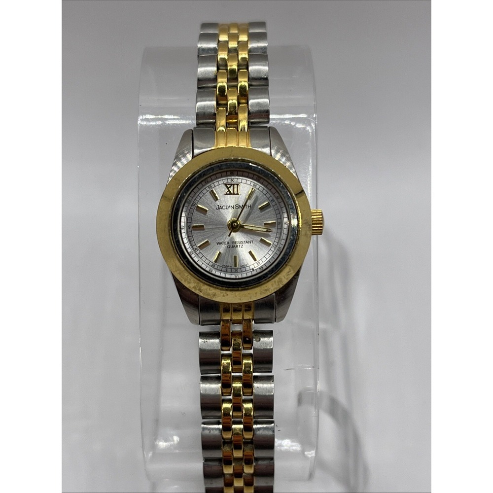 Jaclyn‎ Smith Women's Quartz Watch Two Tone 7.5" Band 20mm Case- New Battery